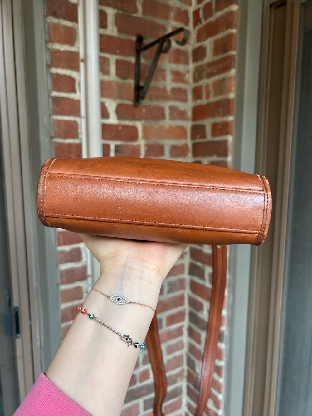 Vintage coach legacy small zip style 9997 British tan leather crossbody purse - Picture 7 of 13